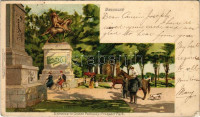 New York, Brooklyn, Entrance to Ocean Parkway, Prospect Park, bicycle, horse. Raphael Tuck & Sons' 'View' Postcard No. 5059. litho (EK)