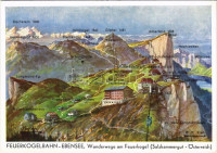 Ebensee, Feuerkogelbahn-Ebensee, Wanderwege am Feuerkogel (Salzkammergut) / aerial tramway, advertising card