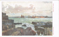 Kanal von Fasana. Im Selbstverlage des Österr. Flottenvereines. K.u.K. Kriegsmarine / Austro-Hungarian Navy art postcard, Fazana Canal, charity fund s: Hugo Charlemont (fl)