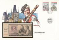 Csehszlovákia 1960. 10K felbélyegzett borítékban, bélyegzéssel T:I Czechoslovakia 1960. 10 Korun in envelope with stamp and cancellation C:UNC