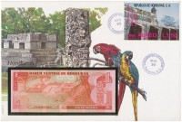 Honduras 1989. 1L felbélyegzett borítékban, bélyegzéssel T:I Honduras 1989. 1 Lempira in envelope with stamp and cancellation C:UNC