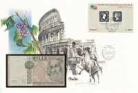 Olaszország 1982. 1000L felbélyegzett borítékban, bélyegzéssel T:1 Italy 1982. 1000 Lire in envelope with stamp and cancellation C:UNC