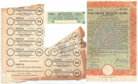 1882-1944. Vegyes részvény, kötvény, sorsjegykölcsön és szelvény tétel, közte 1944. Budapest 'Búzakötvény' szelvények nélkül, többsége rossz állapotban T:III- ázott