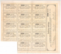 Kisujszállás 1910. 'Kisujjszállási Népbank Részvénytársaság' részvénye 100K-ról szelvényekkel, szárazpecséttel T:II