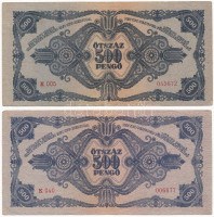 1945. 500P (2x) magyar 'N' betű orosz 'P' helyett T:III Adamo P19h