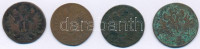 1800A 1kr Cu + 1800B 1kr Cu + Csehország / Történelmi tartomány 1800C 1kr Cu 'I. Ferenc' (2x) T:2-3 patina
