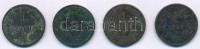 1860B 1kr Cu (2x) + 1861E 1kr Cu + 1862E 1kr Cu T:2-,3 kis patina, szennyeződés