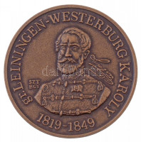 Bognár György (1944-) / Szabó Tamás (1952-) 1994. 'MÉE Gyöngyösi Csoport - Aradi Vértanúk / gr. Leiningen-Westerburg Károly' Br emlékérem (42,5mm) T:1-Adamo GS13