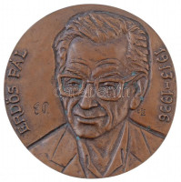 Cséri Lajos (1928- ) 1987. 'Erdős Pál 1913-1996' öntött Br emlékérem (91mm) T:2 korr.