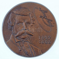 Horváth Sándor (1939-) 2008. 'Arany János 1817-1882 / Magyar Tudományos Akadémia' kétoldalas, öntött Br plakett (99mm) T:1- kis ph.