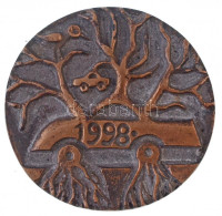 Rajki László (1939- ) 1998. 'BUÉK - BONNE NOUVELLE ANNÉE RAJKI L. SZENTENDRE' kétoldalas Br emlékérem (48mm) T:2