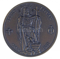 Szabó Géza (1939-) 2001. 'A Magyar Történelem Nagy Alakjai / Szent István' Br emlékérem (42.5mm) T:1