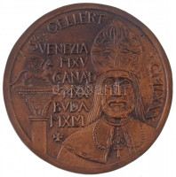 1980. 'Szent Gellért / Szeged MDCCCLXXX - Árvízi fogadalom MCMLXXX' egyoldalas, öntött Br emlékérem (132mm) T:1