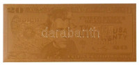 Amerikai Egyesült Államok 2006. 20$ aranyozott bankjegy replika T:IUSA 2006. 20 Dollars gold plated banknote replica C:UNC