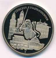 Svájc DN 'Zürichi látványosságok / Grossmünster' Cu-Ni emlékérem (40mm) T:1Switzerland ND 'Züricher Stadtansichten / Grossmünster' Cu-Ni commemortaive medallion (40mm) C:UNC