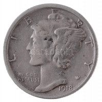 Amerikai Egyesült Államok 1918S 1d Ag 'Mercury' T:2-USA 1918S 1 Dime Ag C:VFKrause KM#140