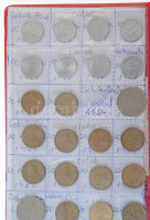Csehszlovákia 1952-1991. 1h-5K (101db) egy 108 férőhelyes berakóban T:vegyesCzechoslovakia 1952-1991. 1 Heller - 5 Korun (101pcs) in a binder for 108 coins C:mixed