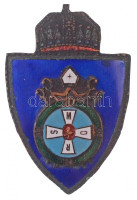 ~1930. 'MORS' ciszterci zománcozott fém iskolajelvény, hátlapján forrasztásnyommal (54x35mm) T:1- apró patina