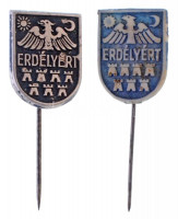 ~1940. 2xklf 'Erdélyért' jelvény, Al és műanyag változatban T:2