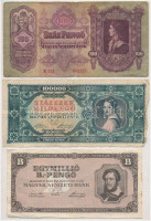 5db-os Pengő bankjegytétel + 22db-os érmetétel főleg holland érmékből + 1978. '1378-1978 Mezőtúr' ezüstpatinázott Br emlékérem eredeti ÁPV tokban (32mm) T:vegyes