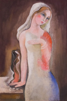 Kádár Béla (1877-1956): Girl in Shawl