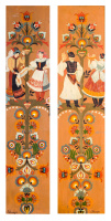 Pekáry István (1905-1981): Folkwear I-II. (in pair), 1930