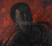 Pap Gyula (1899-1983): Koreai anya. Olaj, vászon. Jelzett a hátoldalán. Vakkereten címkén feliratozott. Restaurált. 110x80 cm