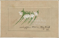 1907 Die besten Ostergrüsse / Easter greeting card with flowers. Emb. litho