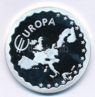Svájc ~2004. 'Európa - Olaszország' részben festett, jelzett Ag emlékérem (15,02g/0.999/33mm) T:PP kis patinaSwitzerland ~2004. 'Europa - Italia' partially painted, hallmarked Ag commemorative medallion (15,02g/0.999/33mm) T:PP small patina