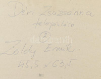 Zöldy Emil (1913-1982): Faluszéle Akvarell, papír. Jelzés nélkül. Hátoldalán feliratozott. Üvegezett fa keretben. 30x47 cm. Jótékonysági árverés a Házat-Hazát Alapítvány otthonteremtési programjának támogatására.