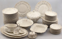 Rosenthal porcelán étkészlet 12 személyes, komplett, matricás, jelzett, hibátlan.