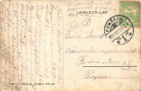1913 Komárom, Komárno; Nádor utca, Szentháromság szobor, Löwinger üzlete, Központi szálloda, Fischer Károly francia divat salon / street, Trinity statue, shop, hotel