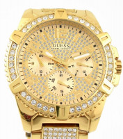Guess waterpro Japan mov't férfi karóra, rozsdamentes acél tokkal, fém szíjjal, működik,