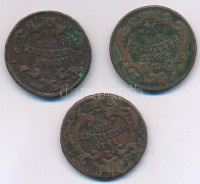 1761K 1kr Cu + 1762K 1kr Cu + 1763K 1kr Cu 'Mária Terézia' T:2-3Huszár: 1758., Unger III.: 1272.a