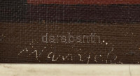 Wanyek Tivadar (1910-1981): Ikrek. Olaj, vászon. Jelzett. Hátoldalán autográf felirattal. Fa keretben. 45x35 cm / Tivadar Vanjek (1910-1981): Twins. Oil on canvas. Jelzett. With autograph description on the reverse. Framed. 45x35 cm