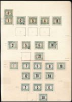 1903-1914 Portó bélyegek összeállítása albumlapokon kiadásonként rendezve (88.400)