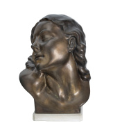 Donáth László (1955-): Female Head Sculpture