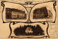 1906 Weimar, Göthehaus, Schillerhaus, Göthes Gartenhaus im Park zu Weimar. Carl Jander. Art Nouveau (EK)