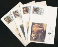 1988 WWF: Medvék sor Mi 2260-2263 + 4 FDC
