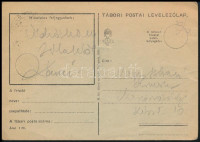 1940 Tábori posta levelezőlap 'ZILAH VISSZATÉRT' alkalmi bélyegzéssel, nemzetiszín szalaggal