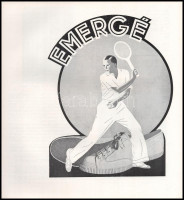 1938 A Magyar Országos Lawn-Tennis Szövetség évkönyve rengeteg fényképpel és adattal, dekoratív címlapgrafikával, szép állapotban, 148p
