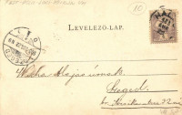 1900 Kiskunhalas, Halas; Fő utca nyugati oldala, Práger Lipót üzlete. Práger F. kiadása