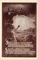 1931 Deák: Sötét éjben fáklya... Trianon. Irredenta művészlap. Magyar Művészeti Vállalat kiadása / Hungarian irredenta art postcard