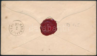 ca. 1865 15kr díjjegyes boríték / PS-cover 'PEST / Abend'