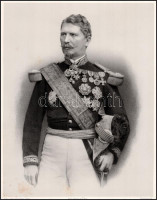 Hermann Kanzler (1822-1888) német tábornok, a Pápai Állam hadseregének parancsnoka, Paris, Lemercier & Cie, litográfia, papír, jelzett a litográfián. Kissé foltos. 27x21 cm + 1 fakszimile levél