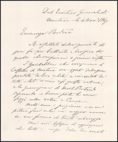 Hermann Kanzler (1822-1888) német tábornok, a Pápai Állam hadseregének parancsnoka, Paris, Lemercier & Cie, litográfia, papír, jelzett a litográfián. Kissé foltos. 27x21 cm + 1 fakszimile levél