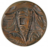 DN 'Czumpf Imre' kétoldalas, öntött bronz plakett (106mm) T:2