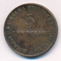 Olasz Államok / Párma 1830. 5c Cu 'Mária Lujza' T:2 patina, phItalian States / Parma 1830. 5 Centesimi Cu 'Maria Luigia' C:XF patina, edge errorKrause C#25