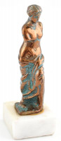 Jelzés nélkül: Millói Vénusz. Bronz, márvány talpon, m: 12,5 cm