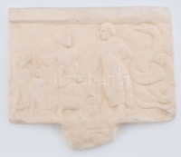 Antik rellief, épületdísz. Gipsz, múzeumi másolat. 31x26 cm